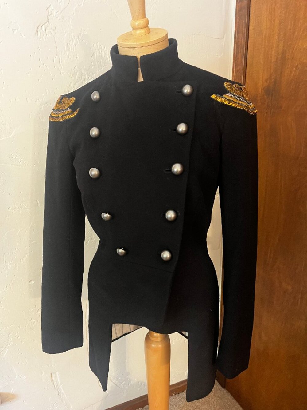 Gryphon New York Bandleader Military Jacket Wool Cashmere Size M